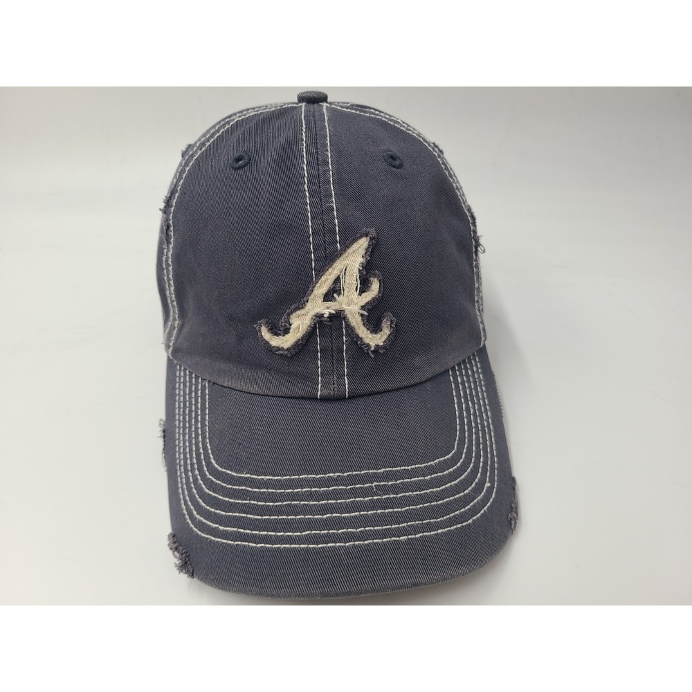 Atlanta Braves Twins Enterprise Franchise Distressed Perfect Fitted M‎ Hat Cap